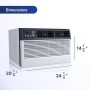 Friedrich - Uni-Fit 8,000 BTU Wall Air Conditioner with Heater with Remote Control Wi-Fi Enabled - White - Image 2