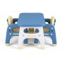 Kids Table and Chair Set with Storage Shelf and Building Blocks - Image 2