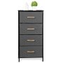 4 Drawer Fabric Dresser Storage Tower Organizer Unit for Bedroom Closet Hallway - Image 5