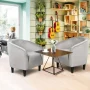 Renwick Modern Upholstered Tub Chair for Livingroom, Set of 2, Gray Velvet - Image 2