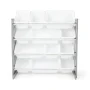 Humble Crew Kids Toy Storage Organizer with 12 Plastic Storage Bins, Grey/White - Image 2