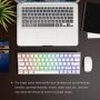 Ractous RTK63P 60% Mechanical Gaming Keyboard Hot Swappable Type-C RGB Backlit PBT keycaps 63Key Mini Compact Keyboard with Full Key Programmable-White(Optical Red Switch) - Image 6