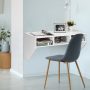 Wall Mounted Floating Computer Table Desk with Storage Shelve - Image 6