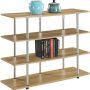 Convenience Concepts Designs2Go No Tools XL Highboy 4-Tier TV Stand 47.25" - Entertainment Center for TVs up to 55 Inches, Modern TV Console with Shelves for Living Room, Family Room, Light Oak - Image 4
