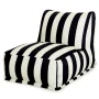 Majestic Home Goods Chair Lounger Vertical Stripe Black - Image 1
