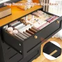EnHomee Black 5-Drawer Dresser with LED Light, 31.7"L x 15.9"W x 48.6"H Modern Storage Furniture - Image 5