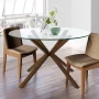 Jozwiak Round Glass Top Metal Base Dining Table - Image 6