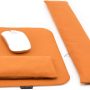 Mouse Pad Wrist Support Set - Keyboard Wrist Rest Pad Bean Bag with Ergobeads, Wrist Pain Relief for Easy Typing, Office, PC, Laptop, Skin-Friendly & Breathable (Burnt Orange) - Image 1