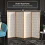 4 ft. Short Window Pane Shoji Screen - Natural - 4 Panels - Image 2