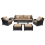 Fionnula 7 Pieces Rattan Sunbrella® Sofa Seating Group with Cushions - Image 3