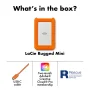 LaCie - Rugged Mini SSD 1TB Solid State Drive - USB 3.2 Gen 2x2, speeds up to 2000MB/s (STMF1000400) - Silver and Orange - Image 2