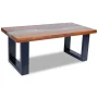vidaXL Rectangular Coffee Table, Handmade, Solid Teak Wood - Image 2