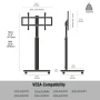 Abbing Height Adjustable Floor TV Stand with Wheels for 32-70 inch TVs - Image 4