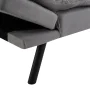 Mainstays 72" Memory Foam Futon Sofa Bed, Black PU Leather - Image 2