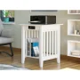 24 in. Rectangular White Laptop Desk with Solid Wood Material - Image 1
