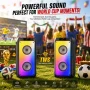 JYX Karaoke Machine, Home Karaoke Party Speaker for Adults, Bluetooth Speaker with 2 Microphone, Dazzling Light - Image 2