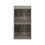 Furinno Pasir 2-Tier Open Shelf Bookcase, French Oak - Image 3