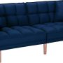 Futon Sofa Bed Convertible Sofa, Futtonsleeper Sofa Bed Futon Couch Bed (Dark Blue) - Image 2