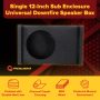 QPower Single 10" Sub Enclosure, Universal Shallow Mount for GMC, Chevy, & Ford Trucks - Image 2
