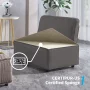 Mjkone Sectional Couch/Futon Sofa Bed, Variable Modular Oversized Couch, U/L Shaped Couch and Queen Sleeper Sofa, Convertible Sofa Set for Living Room, Furniture for Living Room,Brown - Image 6