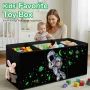 Extra Large Toy Storage Organizer For Living Room with Lids - Glow-in-Dark 40"x14"x16" Collapsible 600D Oxford Toy Chest for Kids, Boys, Girls - Durable Toy Bin for Living Room, Playroom, Nursery - Image 3