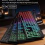 Wireless Keyboard and Mouse Combo, RGB Backlit, Rechargeable & Light Up Letters, Full-Size, Soft Typing, Sleep Mode, 2.4GHz Quiet Keyboard Set for Mac, Windows, Laptop, PC, Trueque KM42Pro (Black) - Image 2