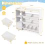 4-Tier Kids Bookshelf and Toy Storage Rack with 8 Toy Organizer Bins - Image 4