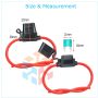 3 Pack 14 Gauge Mini ATC 15A Fuse Holder In-Line AWG Wire Copper 12 Volt Blade - Image 4
