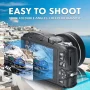 Digital Camera 4K Video Camera Camcorder Ultra HD 48MP YouTube Vlogging Camera with Wide Angle Lens 16X Digital Zoom 3.0" Screen - Image 2