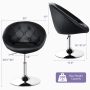 1 Piece Adjustable Modern Swivel Round Tufted Chair - Image 3