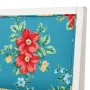The Pioneer Woman Callie Vintage Floral Counter Height Stools Made With Solid Wood Frame, Set of 2, Teal - Image 5
