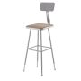 32 in. - 39 in. Height Grey Adjustable Heavy Duty Square Seat Steel Stool with Backrest (2-Pack) - Image 5