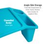 22.25 in. Rectangle Blue Plastic Portable Kids Lap Desk Activity Tray - Image 3