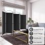 Black 6 Feet 6-Panel Freestanding Folding Privacy Screen Room Divider - Image 5