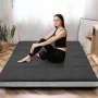 MOPHOTO Floor Mattress Futon Mattress - Extra Thick Folding Sleeping Pad, Full Size (80*54*4in), black2 - Image 1