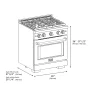 ZLINE - 30 in. Wide 4 Burner Autograph 4.2 cu. ft. Freestanding Paramount Gas DuoPro Range with White Door and Bronze Accents - White Matte - Image 4
