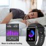 LIGE Smart Watch for Android Phones / iOS Phones, 1.72" Full Touch Screen IP67 Waterproof Fitness Tracker Watches with Message Notifications Heart Rate Sleep Monitor Smartwatch for Men Women (Black) - Image 6