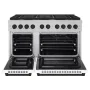 ZLINE - 48 in. Wide 8 Burner Autograph Paramount Dual Fuel Freestanding Range with White and Black Accents - White - Image 2