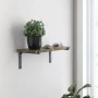 24 in. x 8 in. x 0.75 in. Medium Wood Stain Decorative Wall Shelf - Image 2