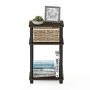 Furinno Just 3-Tier Turn-N-Tube End Table, 1-Pack, Columbia Walnut/Black - Image 6
