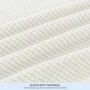 Subrtex Textured Grid Stretch Sofa Cover Couch Slipcover with Separate Cushion Cover (White, Sofa) - Image 4