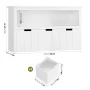 Homfa Kids Toy Storage, Cubes Storage Bins with 3 Drawers, White Toy Box with Shelves and Wheels - Image 2