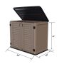 50 in. W x 29 in. D x 41 in. H HDPE Outdoor Storage Cabinet in Coffee (Shelves Not Included) - Image 3