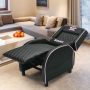 Massage Gaming Recliner Chair with Headrest and Adjustable Backrest for Home Theater - Image 5