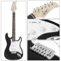 Zeny Beginners 39" Full Size Electric Guitar with Amp, Case and Accessoriese, Black - Image 6