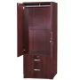 Better Home Products Grace Wood 2-Door Wardrobe Armoire with 2-Drawers Mahogany - Image 4