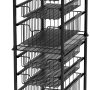 Simple Houseware 3-Tier Stackable Sliding Basket Storage Organizer Drawer for Bathroom and Kitchen, Black - Image 2