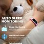 BIGGERFIVE Vigor Kids Fitness Tracker for Girls & Boys Ages 5-15, Black IP68 Waterproof, Pedometer, Activity Tracker with Heart Rate & Sleep Monitor, Calorie & Step Counter Watch - Image 5