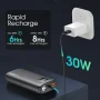 Portable Charger ,40000mAh Power Bank PD 30W Quick Charging, Flashlight for Camping or Emergency Use,LED Power Percentage Display(Carbon Black) - Image 4