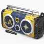 Bumpboxx Bluetooth Boombox Flare8 Blue | Retro Boombox with Bluetooth Speaker | Rechargeable Bluetooth Speaker - Image 1